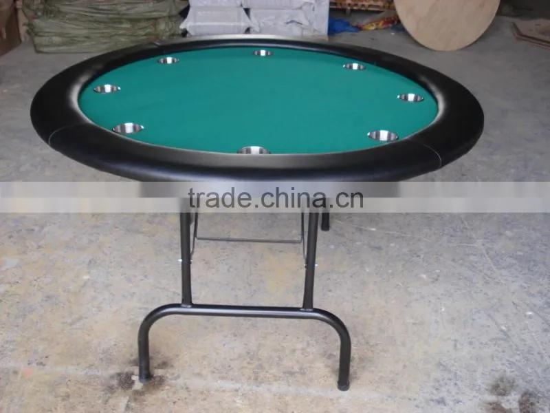 52 inch round poker table with iron legs and steel cup holders