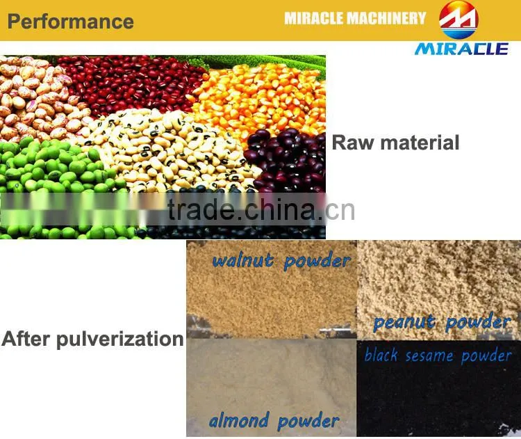 304SS durable food pulverizer/grain and beans grinding machine/pulverizer