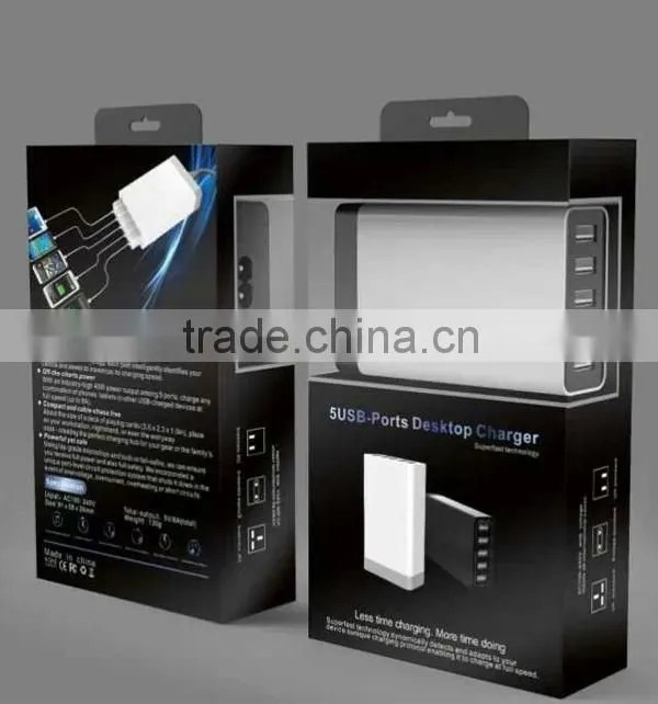 High quality 5 usb ports intelligent quick charger, usb smart charger, smart quick charger