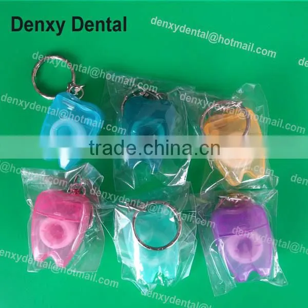 Manufacturer high quality orthodontic products orthodontic mini tooth shape dental floss keychain