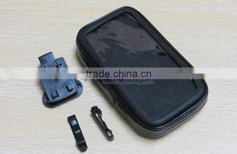 Waterproof Rotating Bicycle Motor Bike Handle Bar Pouch Holder Case For Mobile Phone