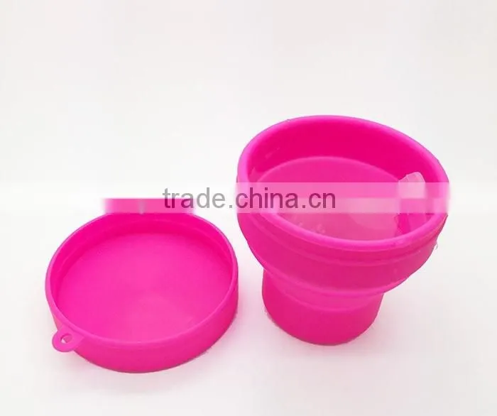 Silicone foldable cup for silicon menstrual cup