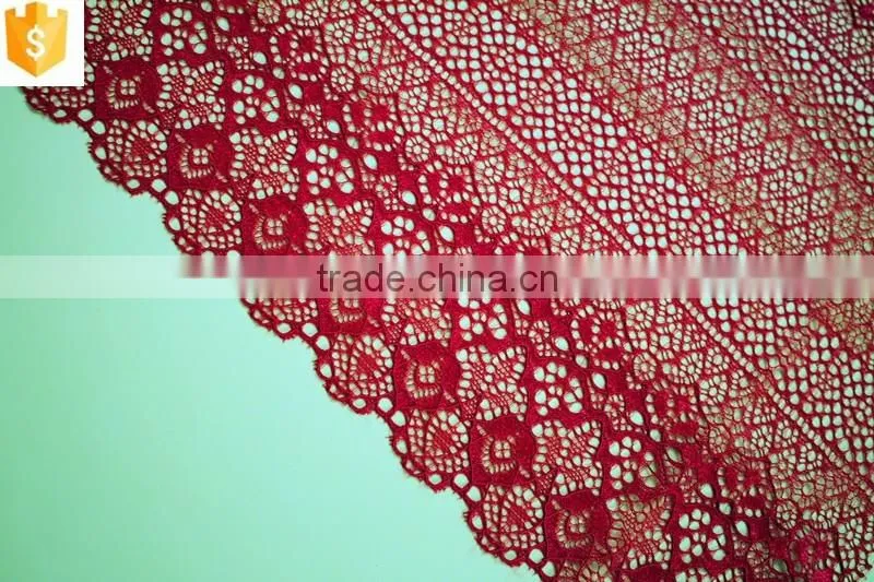 colourful bridal lace fabric with flower for european market