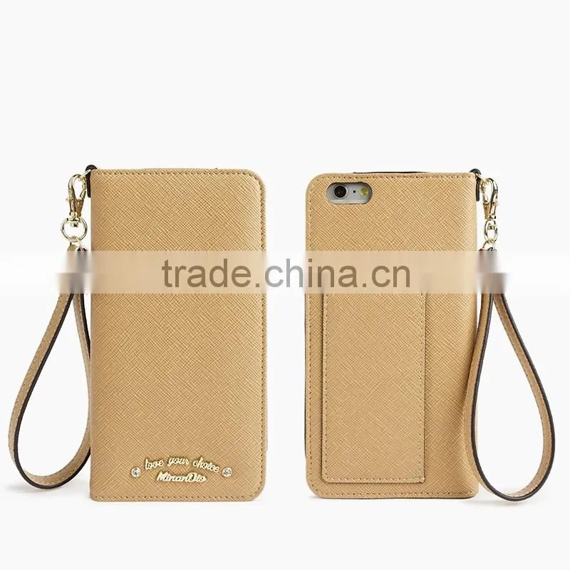 Minandio Leather mobile phone case design cell phone cases for Iphone 6 manufacturer