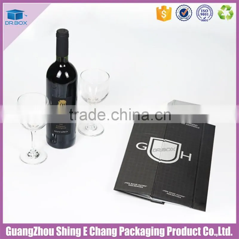 2016 new design paper cardboard folding wine gift boxes