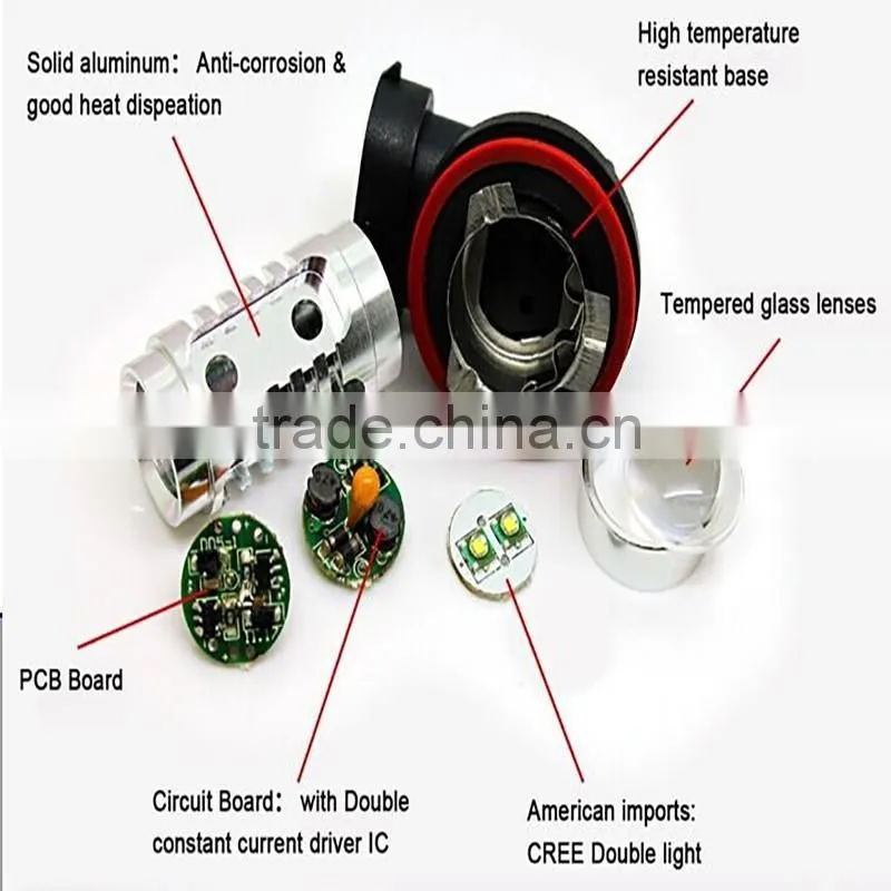 New genaration 7G led fog light 30w 750lm car led bulb light with CR chips 24month warranty