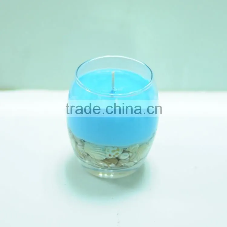 scented jelly candles in glass jar