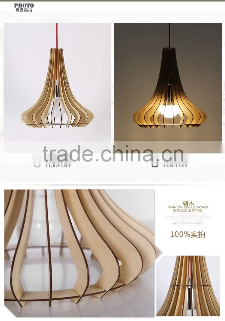 2016 New home decoration wood pendant light JK-8005B-16 LED pendant Light