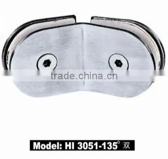 135 angle immobility stainless steel single Glass clamp
