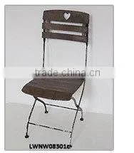 European Rectangle White Zinc Top Wood Table Antique