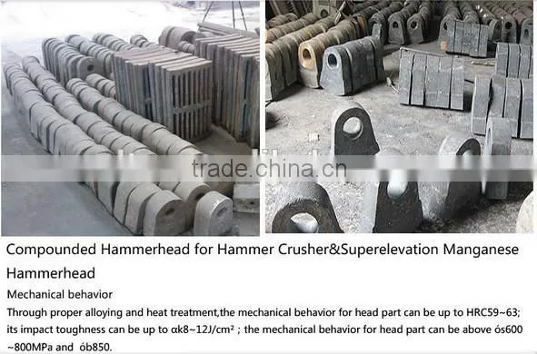 Manganese steel stone crusher machine parts hammer head