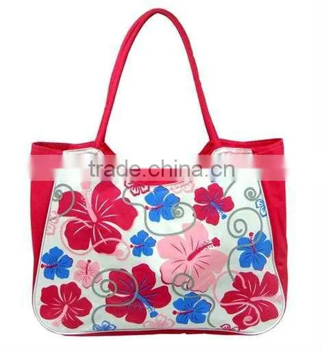 2015 best sell customized striped beach bag
