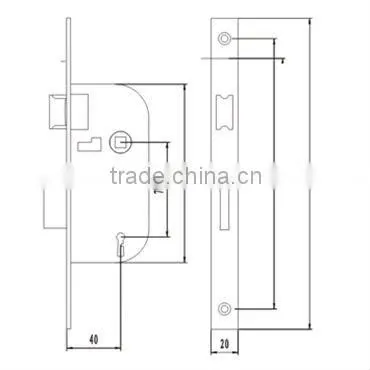 2016 China top security electronic key hotel door lock