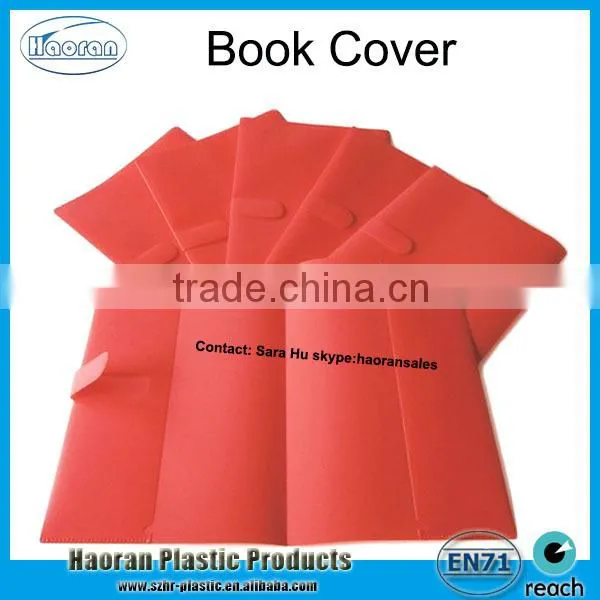 Customized design clear pvc zipper slide book cover