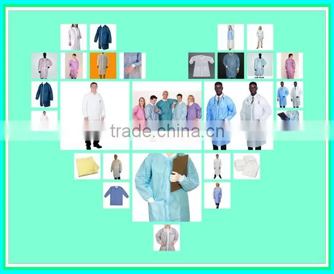 Nonwoven Fabric Disposable Cool Lab Coats