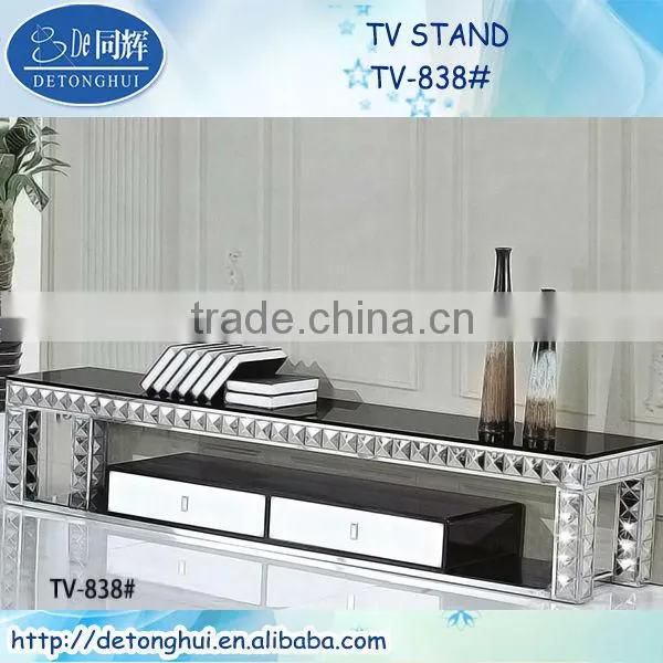 fancy design high black gloss glass top TV stand TV-818#