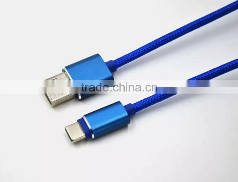 Xinya hot selling high quality fashion blueType-c USB cable for MacBook,Nokia N1