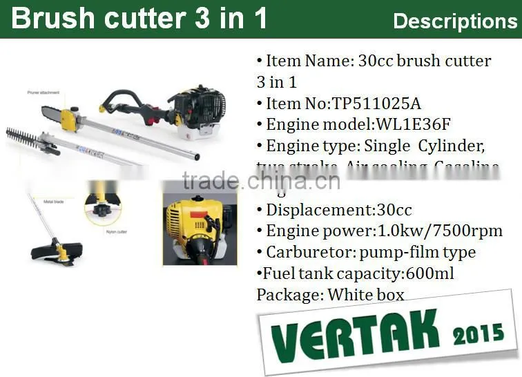 3 in 1 gasoline brush cutter