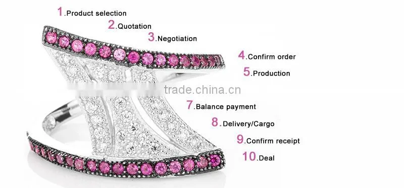 Wholesale fashion jewelry diamond 925 pure silver necklace