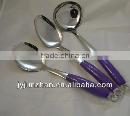 Highly PP handle Stainless Slotted Turner made by Junzhan Factory directly and sell directly