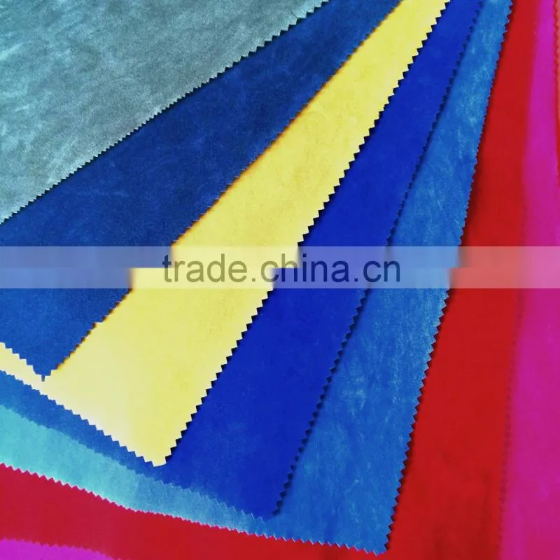 soft double-sided green flock fabric for handbag shoes boots