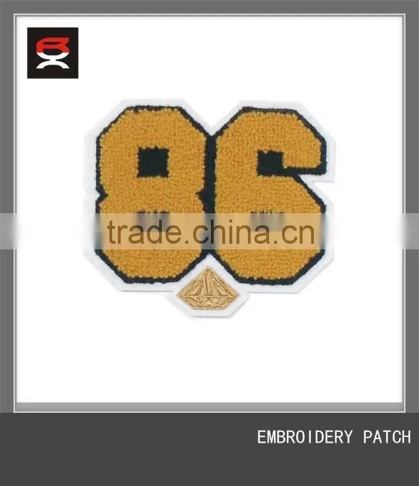 Number 86 Iron-on Embroidery Patch