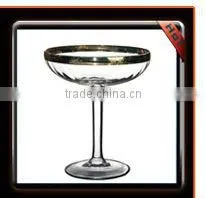 Gold Rim Glass Margarita Cup With Best Price