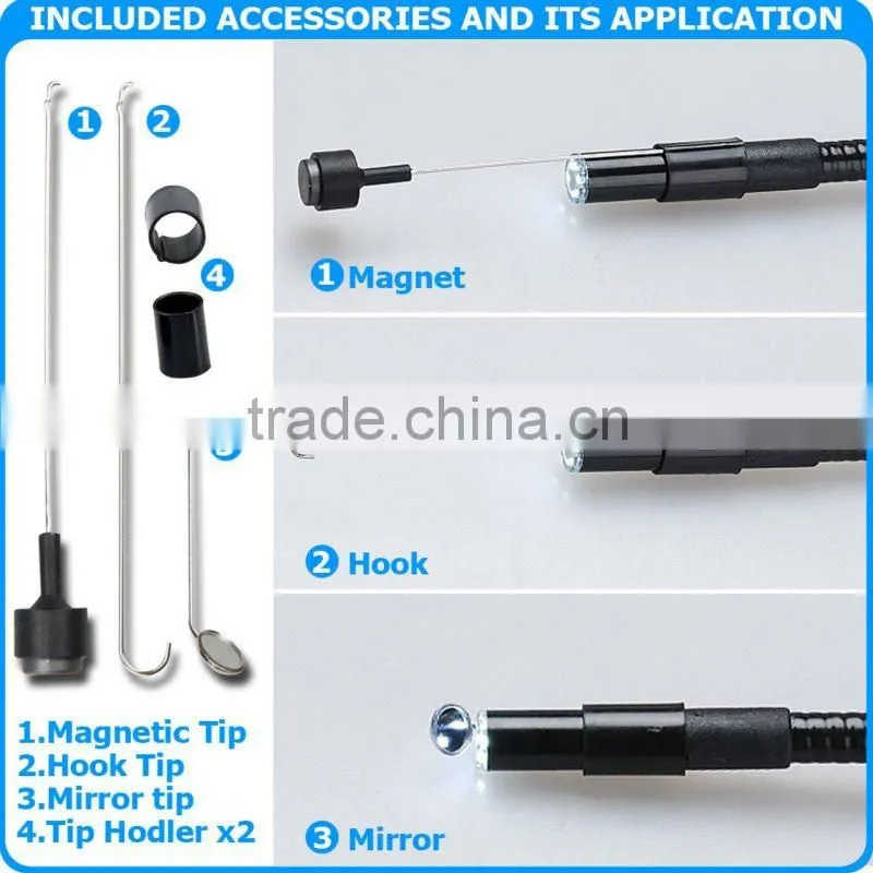 2.4" LCD Wireless Rotate LED Inspection Camera Endoscope Borescope