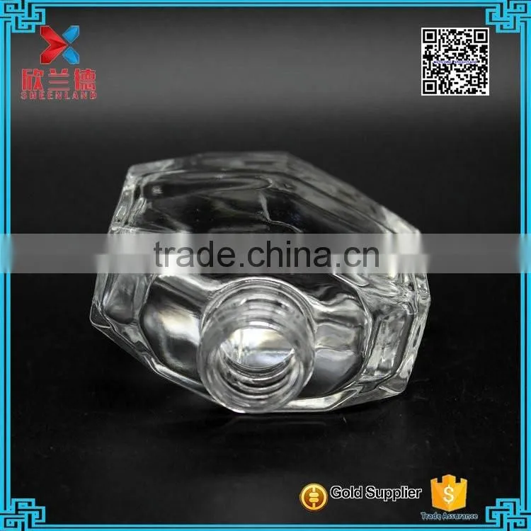 60ml diamond shape reed diffuser glass bottle with wooden cap