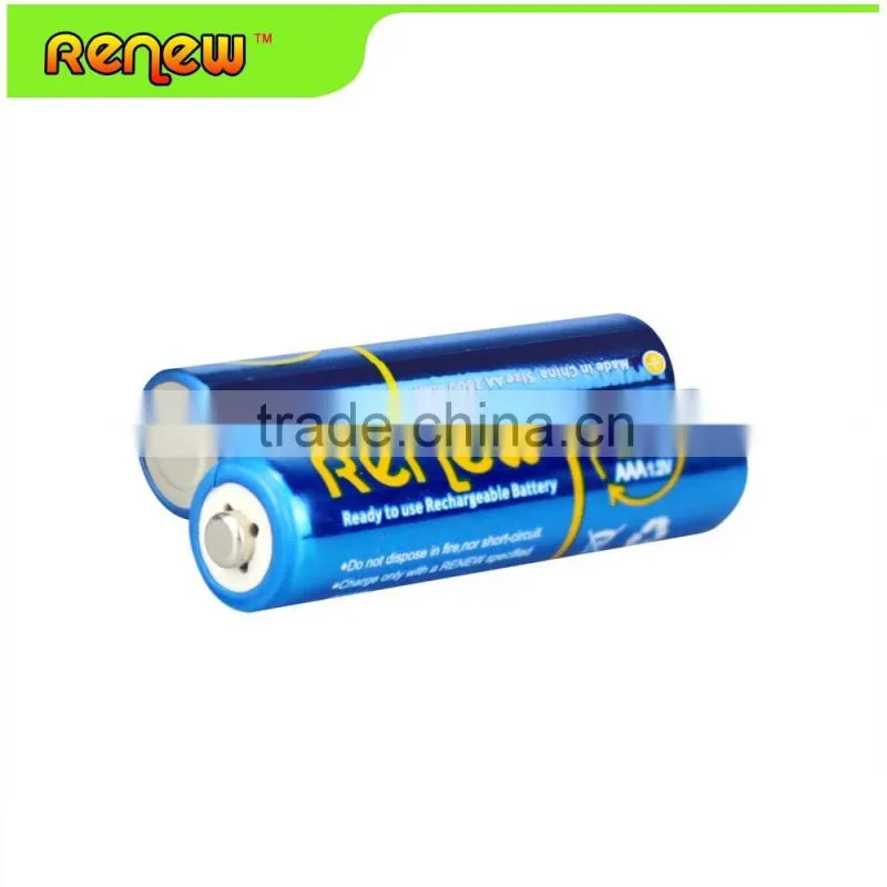 RENEW brand Ready-To-Use NiMH 1100mAh AAA Rechargeable Batteries, 20 Pack