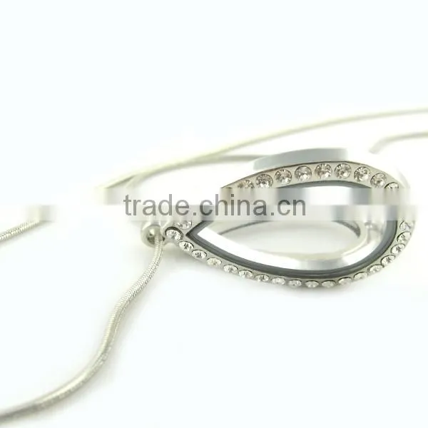 floating fashion opened heart pendant necklace charms