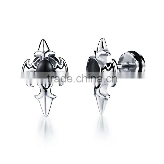 Latest wholesale 316L stainless steel earring for men