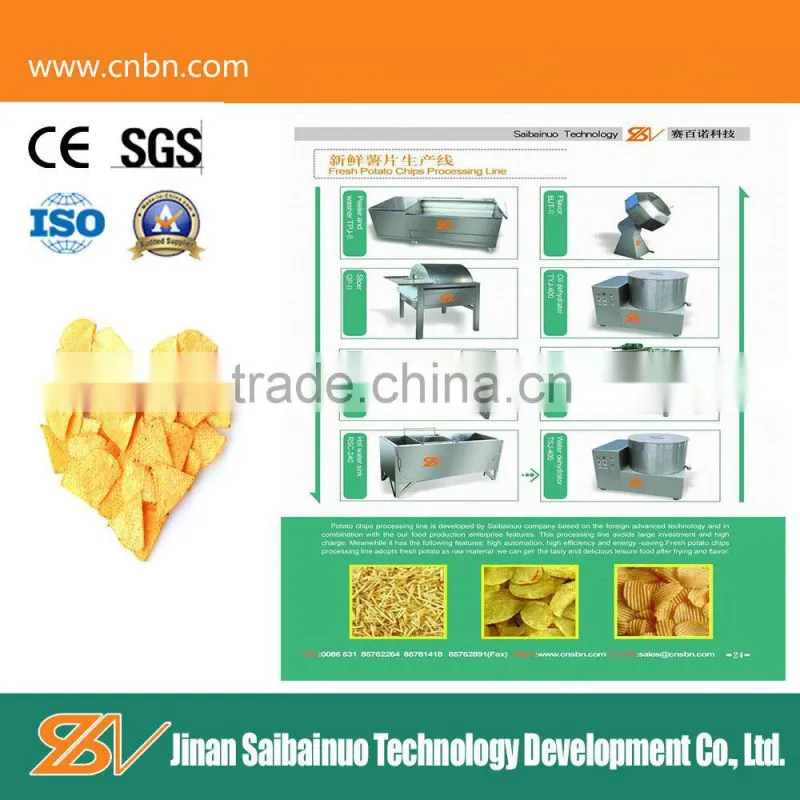 automatic small scale potato chips production line/machinery