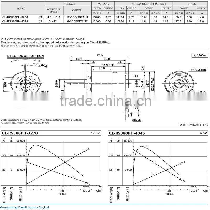 CL-RS380PH generator for air pump