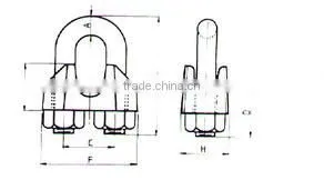 U.S.Type Galv Malleable 2015hot sale Wire Rope Clips