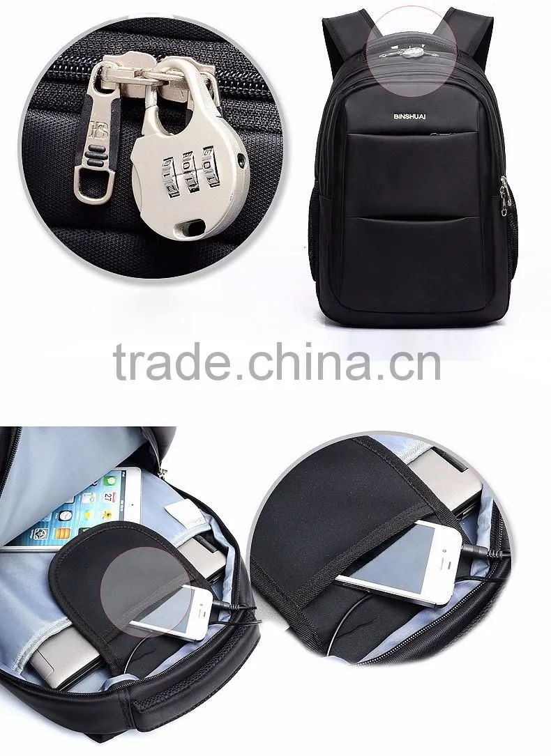China supplier mens waterproof laptop backpack for two laptops and korea