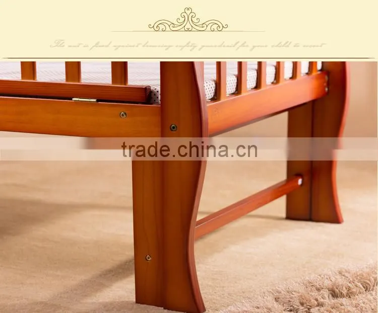 Multipurposes Wooden Baby Crib With Wheels Solid Wood Baby Cribs