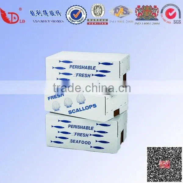 Recycled Corrugated Carton Box For Seafood Shipping