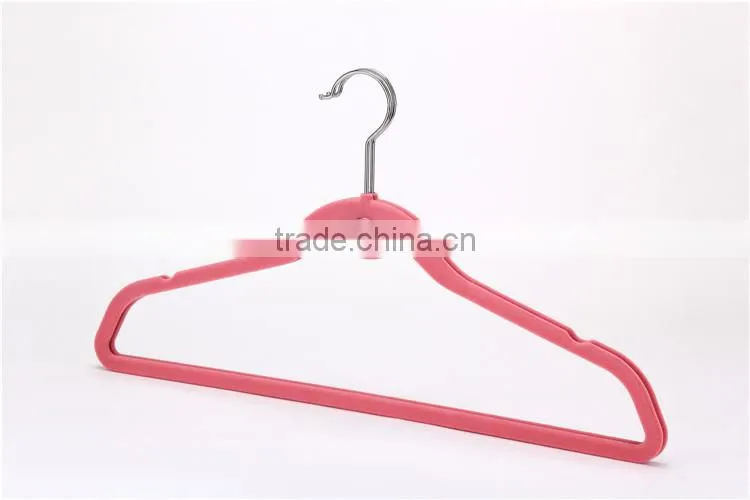 Standby Purple Velvet Hanger with a hook Functional Factory Dirrect