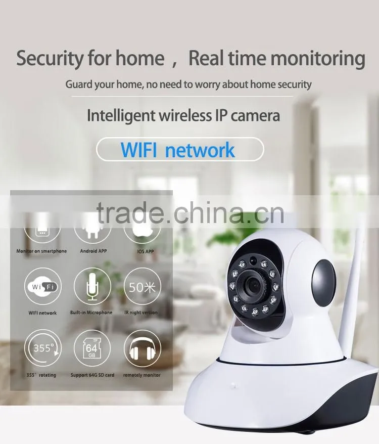 Wireless camera Kit Plug & Play 1.0MP HD 720P IP Camera P2P Pan IR night version WiFi Wireless Network IP Security