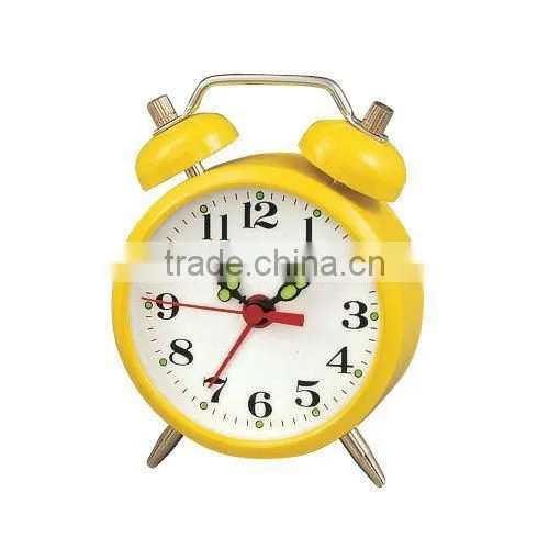 metal case mechanical alarm clock, wind up movement