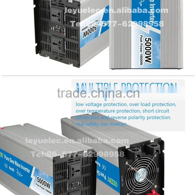 18 months warranty 5000w solar series 12v 24v 48v pure sine wave power inverter