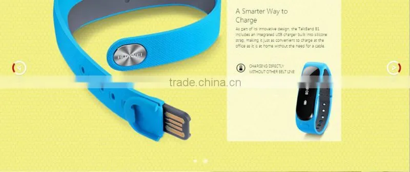HUAWEI TalkBand B1 Bluetooth Smart Bracelet Fitness wristband Wearable Health Sports Compatible Mobile Phone Device(Grey)