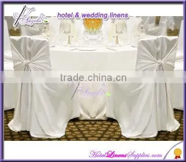 white polyester universal chair covers for banquet chairs in wedding decorations