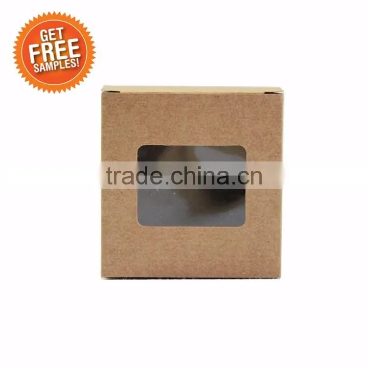 Custom design kraft paper cake box with window