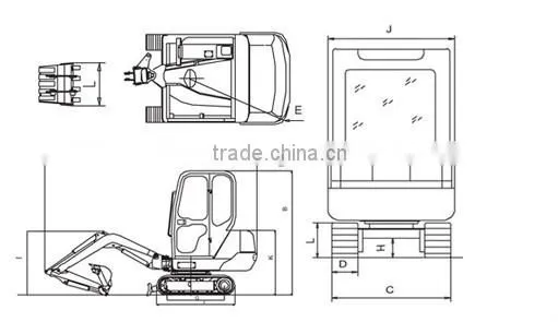 Chinese Cheap Mini 1.5 ton Excavator For Sale Price (YC15-8)