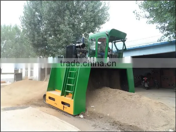 Mushroom compost by automatic compost turner machine/compost mixer machine MG2200