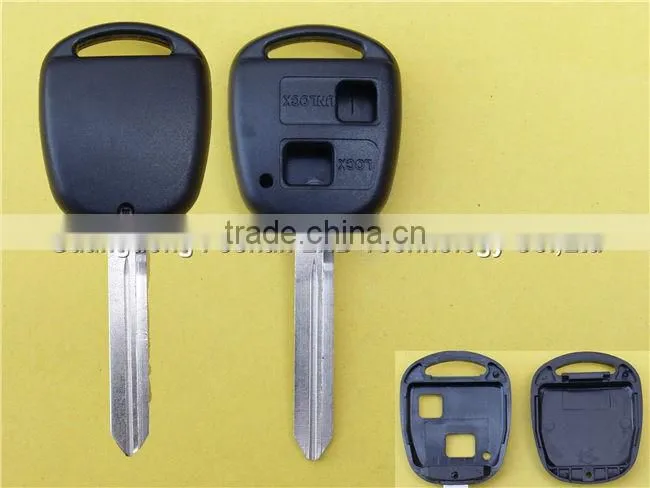 Hot sale car key 2 buttons smart key remote TOY47 shell blank for Toyota car key