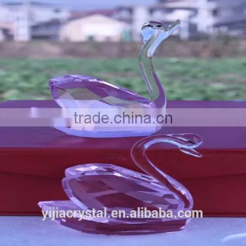 2015 new design mix colors best seller factory directly sale crystal couple swan for wedding gift