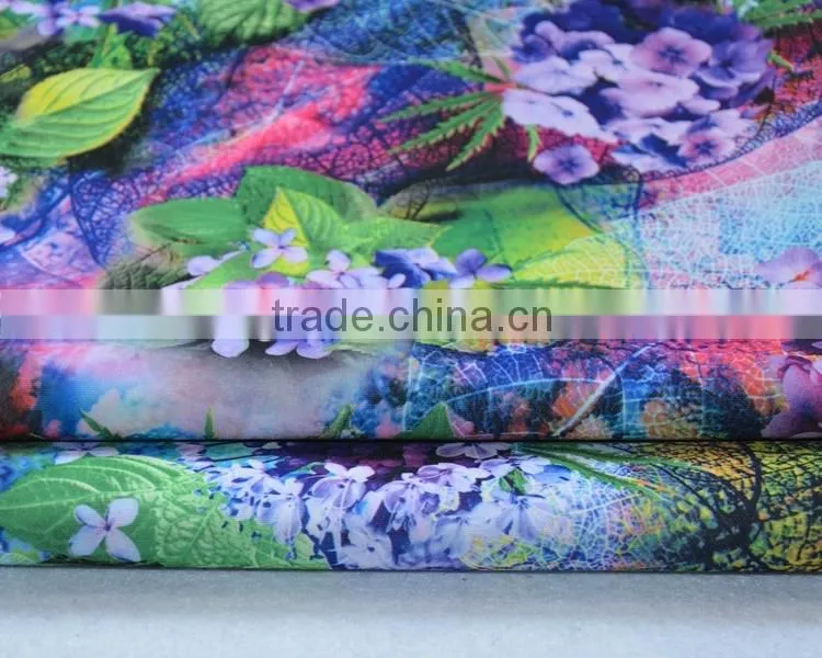 Jiufan Textile Hot Sale Digital Printed 100% Polyester Scuba Fabric for Women Cloths